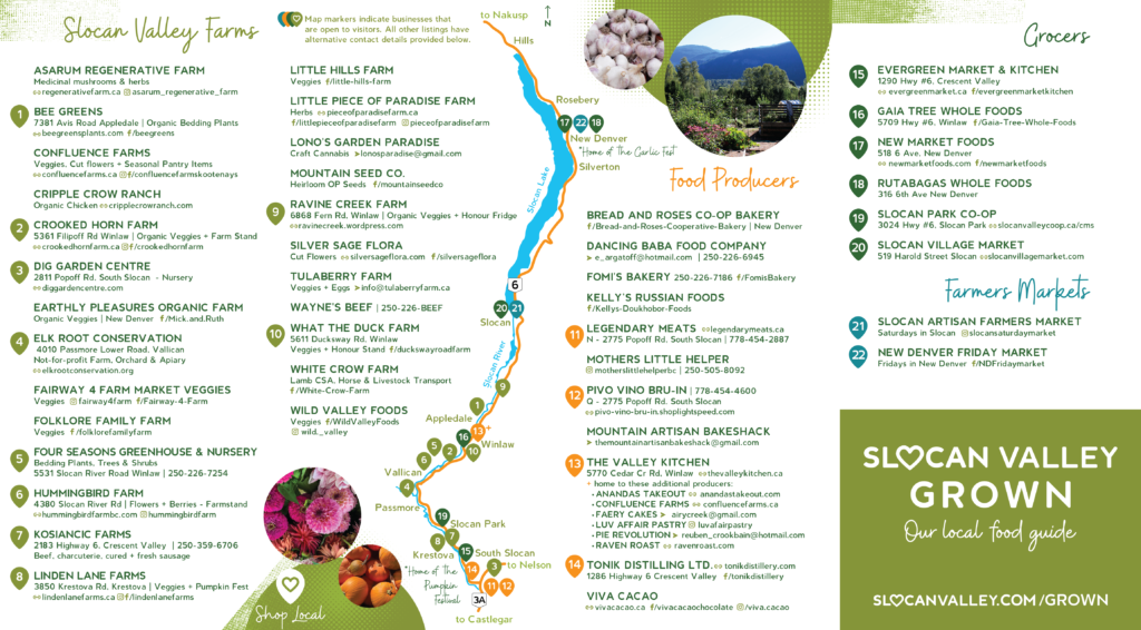 Slocan Valley Grown Map