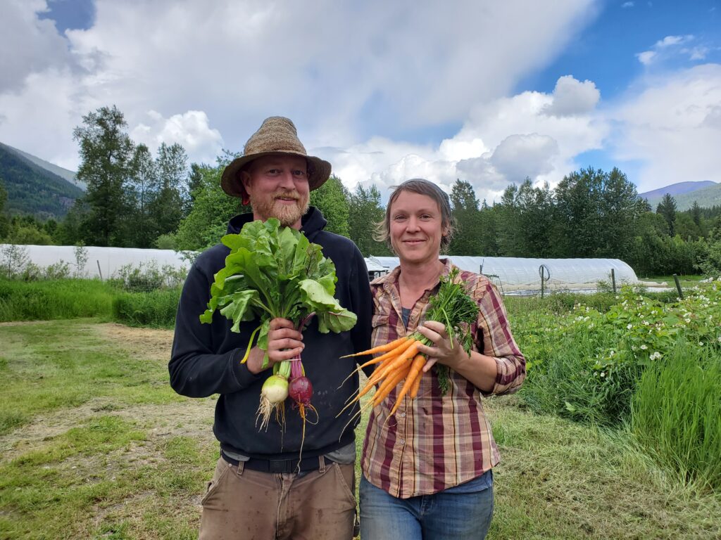 Gord and Ange of Crooked Horn Farm in Slocan Valley